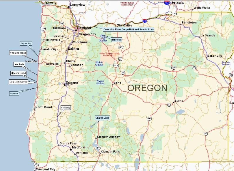 Maps Crater Lake Oregon Lodging Restaurants Things To Do
